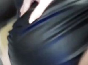Fucking my bbw mature in leather skirt