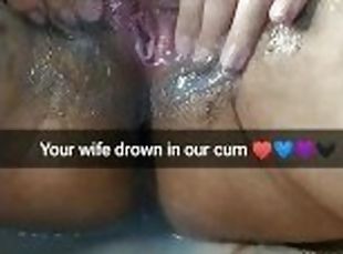 After this gangbang my wife fucks only no-condom and no-pills [Cuckold. Snapchat]