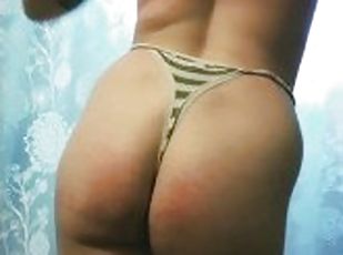 Sexy Hippie Rips Thong With Front Wedgie and Spanking