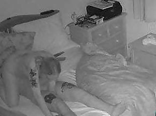 Stepmom sneaks into stepson&rsquo;s room and wakes him up to fuck 