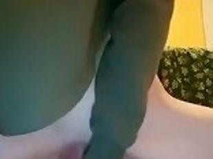POV: horny teen rides her dildo before bed