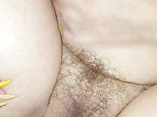 Hairy Mom anal creampie