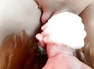 Cum slut redhead russian POV blowjob