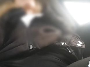 Real MILF public car masturbation during work break moaning orgasm