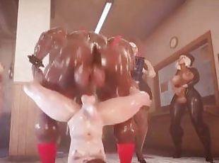 asien, arsch, groß-titten, immens, orgie, beule-schuss, lesben, gangbang, creampie, anime