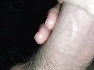 Oil HANDJOB for my HUGE COCK in the car PART 2/3