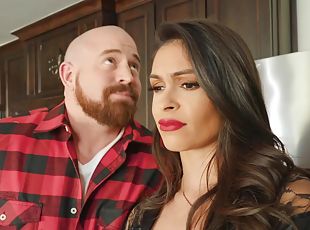 Amazing latina Katana Kombat getting banged in the kitchen