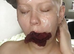 HARD Cum All Over Her Face