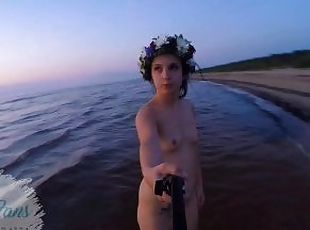 Nudist, Javno, Muca, Fafanje, Plaža, Od blizu, Penetracija