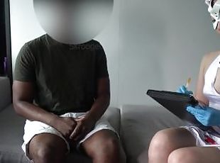 Asian, Jururawat, Amateur, Menghisap zakar, "interracial", Orang jepun, Merangsang dengan tangan, Menelan, Merangkap, Sperma