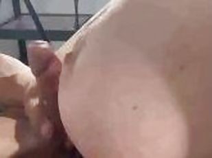 Strap On Stories -  Pegging him to make his Big Dick Explode Cum on my Huge Double G Tits. ?????????????????