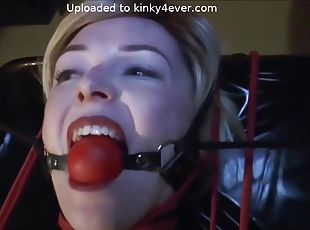 Bdsm, Svart, Blond, Latex, Gagging