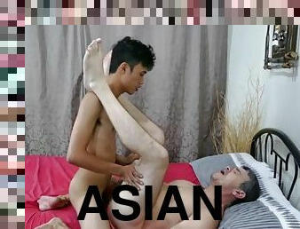 Asian dad gets his boy