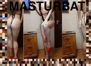 mastürbasyon-masturbation, fışkıran-su, anal, ufak-tefek-kadın, tek-kişilik