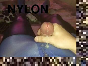 pantis, gay, paja, a-solas, con-los-pies, nylon