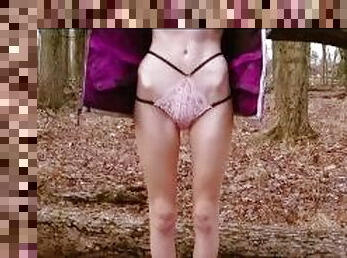 Electric play, piss, and, rope in a NJ forest for Brooke Johnson