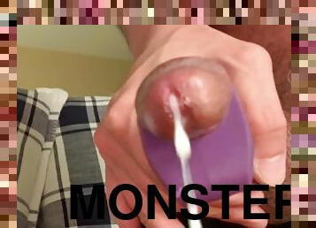 gigantisk, monster, cumshot, smutsig, sprut, ensam