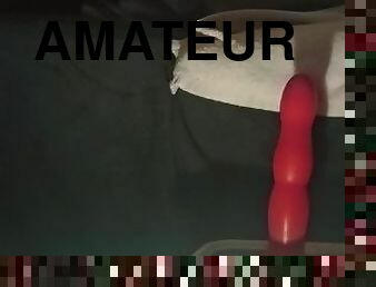 masturbation, amateur, anal, énorme-bite, jouet, point-de-vue, bout-a-bout, solo, bite