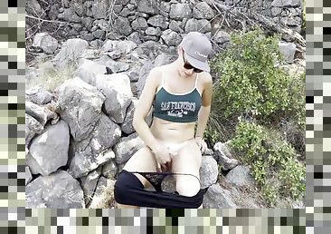 Young Milf Horny Hiking With Mouth Full Of Cum 5 Min