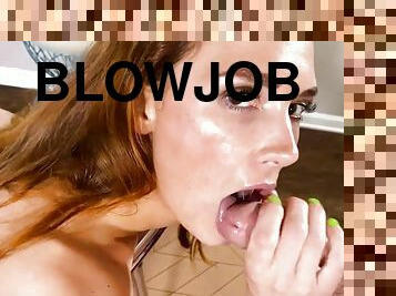 rumpe, store-pupper, blowjob, hardcore, pornostjerne, handjob, deepthroat, svelging, rødhåret, pov