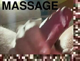 Jerk off, oil massage. Male masturbation