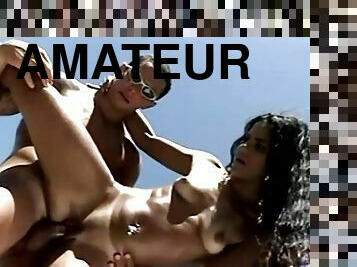 amateur, anal, fellation, ejaculation-sur-le-corps, ados, latina, vintage, plage, brésil