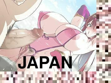 gros-nichons, fête, japonais, point-de-vue, anime, hentai