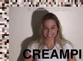 She says creampie my ass