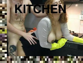 Fucking in the kitchen with my maid Lana. The best cleaning