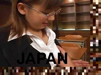 asiático, estudiante, profesora, japonés