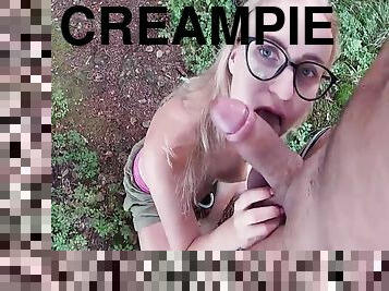 Anal Creampie After Blowjob With Horny Tourist In Woods 5 Min