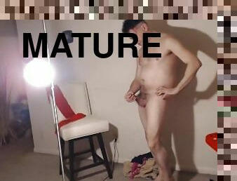 masturbation, vieux, mature, énorme-bite, gay, serrée, plus-agée, solo, bite, sous-vêtements