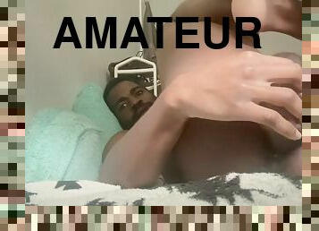 masturbation, amateur, anal, ébène, gay, ejaculation-interne, black, gode, bout-a-bout, solo