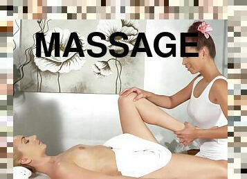Massage Rooms - Orgasmic Intercourse For Horny Lesbian Babes 1