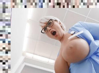 Horny bosomy nurse Angel Wicky jaw-dropping porn story