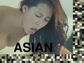 asiatisk, doggy-style, fitta-pussy, anal, avsugning, avrunkning, par, sprut, europeisk, euro