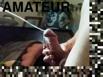 Edging with my buttplug, huge cumshot!