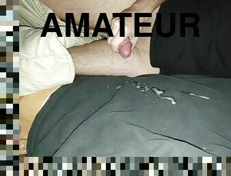 masturbation, amateur, ejaculation-sur-le-corps, ados, maison, secousses, solo