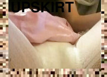 Diaper girl Lisa Pink skirt and Tena nappy upskirt (Full video)