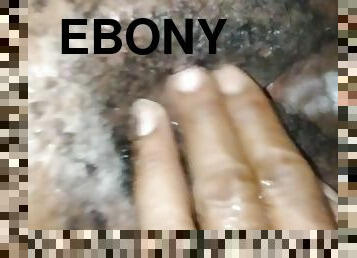 Ebony bbw neighbor likes her pussy creampied and played with