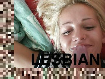 Tight exciting blond hair girl chick gets morning surprise