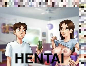 ekstremalne, głębokie-gardło, anime, hentai