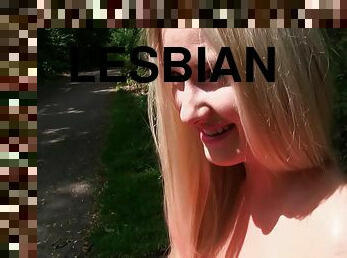 bañando, al-aire-libre, coño-pussy, lesbiana, europeo, rubia, euro, natural, checa, bosque