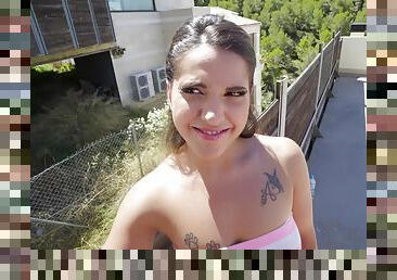 en-plein-air, public, ados, latina, point-de-vue, horny, espagnol