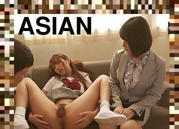 asiático, professor, babes, chupanços, mulher-madura, adolescente, japonesa, excitante