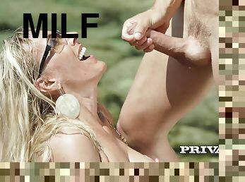Arousing blonde MILF dirty porn scene