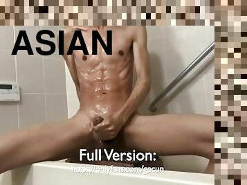 asia, muncrat, cumshot-keluarnya-sperma, homo, sperma, toilet, seorang-diri, penis