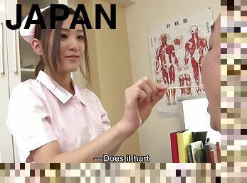 Japanese nurse Anna Kimijima and her COVID19 patient - medical uniform sex