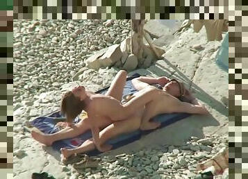 nudiste, en-plein-air, public, babes, cam, couple, plage, espion, voyeur