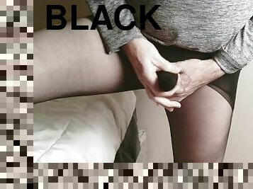 masturbation, collants, gay, black, fétiche, solo